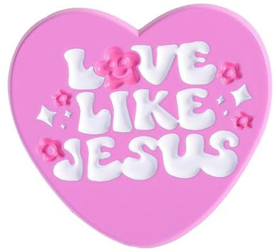 Love Like Jesus Pin Brooch, Christian Faith Heart Enamel Pin, Cute Christian Gifts For Women Girls God Lover Prayer Church Friend, Bible Verse Brooches, God Is Good Lapel Badge, Religious Accessories