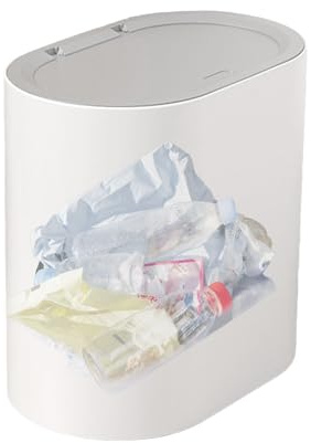Pattumiera Doccia, Piccola Pattumiera Da Bagno In, 25.5x25x16.5cm Cestino Da Cucina Con Coperchio, Pattumiere Da Scrivania Compatta, Design Sottile Per Spazi Ridotti