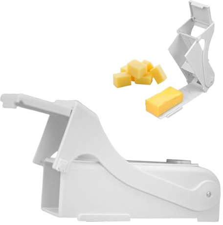 LEAQU Butter Cutter Dispenser | Butter Cutter Slicer Single Stick | Measuring Dispenser and Keeper | One-Click Operation Butter Slicer | for Bread Cakes Cookies Breakfast