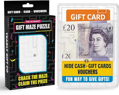 Gift Card Maze Puzzle Box Game - Fun Novelty Secret Santa Gifts for Boys Girls Men Women Teen Kids: Stocking Fillers, Joke Prank Xmas Gifts for Boys Girls - Annoying Gift Box