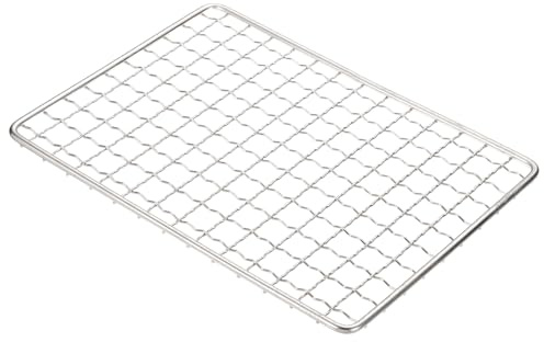 QUARKZMAN Kühlgitter 15CM x 20CM Edelstahl Grillrost BBQ Rost Gitter Silber | Für Kochen Braten Grillen Backofen, Spülmaschinenfest