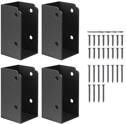 Lot de 4 supports de balustrade en métal de rechange - Pour l'extérieur - Matériel de soutien - Supports métalliques durables