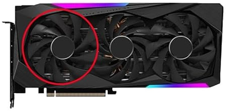LHHYGSA PLD10015B12H DC12V 0.55A RTX3060 Ti RTX3070 Graphics Fan for GIGABYTE for AORUS for GeForce for RTX 3060 for 3070 MASTER Easy to replace(Left fan)