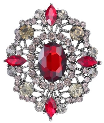 EVER FAITH Damen Brosche österreichischen Kristall Hochzeit Bankett Vintage-Stil aushöhlen Blumen Pin Vintage Broschennadeln Bekleidungs Schmuck