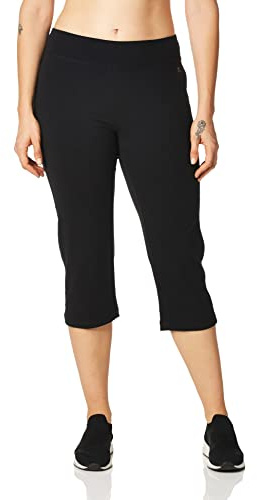 Danskin Basic Capri för kvinnor, Svart, S