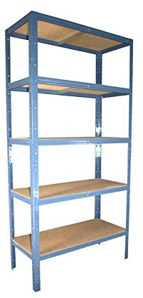 Shelf Creations BASIC Schwerlastregal 230x110x60cm blau 5 Böden Steckregal Kellerregal Lagerregal Werkstattregal Archivregal Haushaltsregal Ordnerregal Metallregal Garagenregal Fachbodenregal