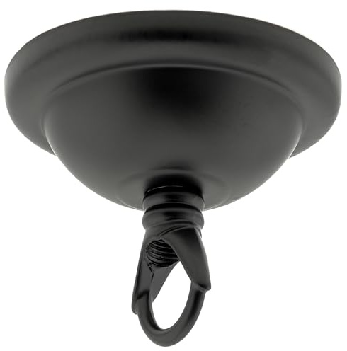Deckenrosette aus Metall, 67 mm, Schwarz