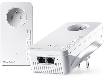 devolo Magic 2 - Starterset 2400 WiFi ac: weltweit schnellste Powerline Adapter mit Bester Mesh Wi-Fi ac-Funktion, ideal für Streaming (2400Mbit/s 2X Gigabit LAN, G.hn)