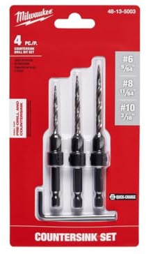 ShockWave Wood Countersink Set - 3 Piece