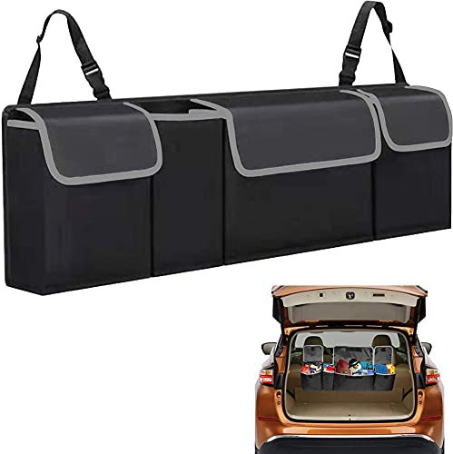 Yontree Car Boot Organiser,Heavy Duty Oxford Fabric 600D Waterproof Hanging Storage Bag Car Backseat Boot Tidy Bag