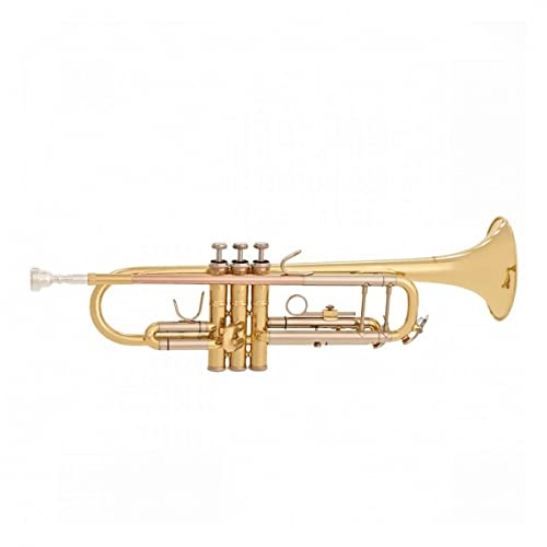 Gear4music Bb Student Trompete mit Koffer & Mundstück - Mittelstufe | Erstklassige Monel-Ventile für Schnelles Reaktionsschnelles Spiel, Mittel-Weite Bohrung für Reichen Ton, Koffer