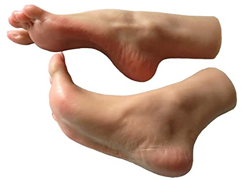 TDHLW Mannequin-Füße, Silikonfüße, Silikon-Füße, lebensgroß, weibliche Modell-Füße können Schmuck, Sandalen, Schuhe, Socken, künstlerische Skizzen und Nagelübungen anzeigen, Links, 37