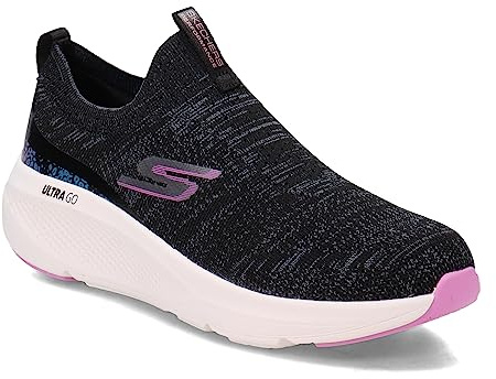 Skechers Go Run Elevate-Indigo, Scarpe da Ginnastica Donna, Nero e Rosa, 38 EU