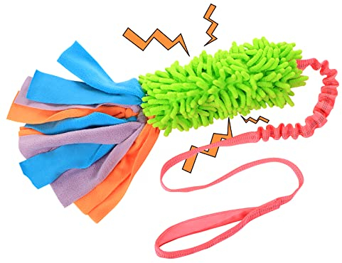 SCHITEC Hundespielzeug, Interaktives Spieltrainingsseil Hunde Spielzeug, Quietschendes Tauziehspielzeug für Welpen, Kleine, Mittlere und Große Hunde