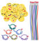 PLABBDPL 32 Pezzi Matite Flessibili e Gomme Emoji Set, 16 Matita Flessibile, 16 Gomme, Matite Pieghevoli Regalo Festa Bambini