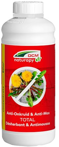 DCM Anti-Unkraut & Anti-Moos - Zier- und Gemüsegarten 1 Liter 80m² - Bekämpfung von Unkraut, Gräsern und Moosen