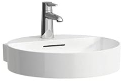 LAUFEN VAL Handwaschbecken, unterbaufähig, ohne Hahnloch, ohne Überlauf, 400x425mm, H8112817571121, Farbe: weiß matt