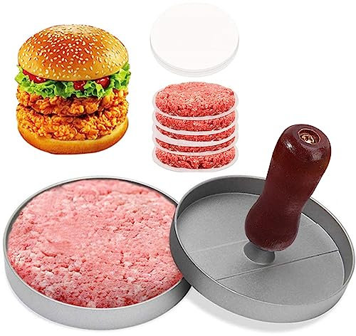 tinysiry Prensa antiadherente para hamburguesas Prensa manual para hamburguesas Prensa para carne Grado alimenticio Reutilizable Salchicha Patty Burger Smasher para hamburguesas Empanadas Máquina pa