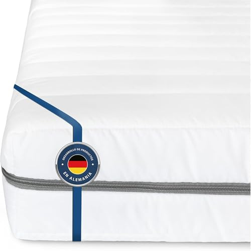 BMM Matelas 120 x 200 cm Classique XXL, degré de dureté H3 Ferme/Matelas en Mousse Froide certifié Öko-Tex/Ergonomique, 7 Zones, épaisseur 12 cm/Matelas de Conception Allemande