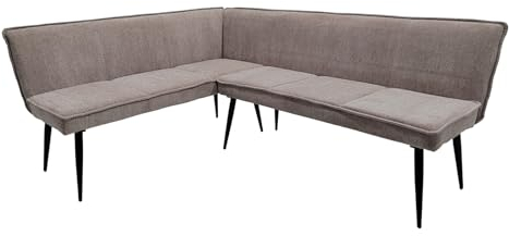 HTI living Eckbank 195 x 154 cm Mesilla Braun kurzer Schenkel rechts Sitzbank Polsterbank