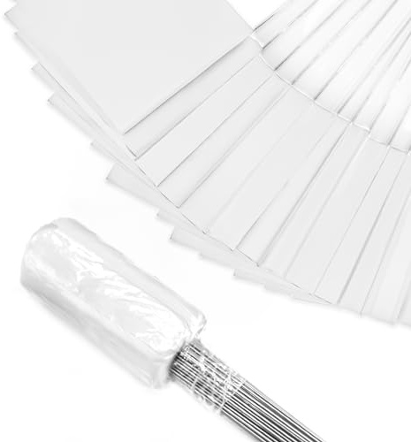 Zozen 100 Pack Bandera de marcado/blanca / 38 x 10 x 13 cm, bandera de césped/paisaje/medición/riego,Utilizado junto con el medidor distancia.