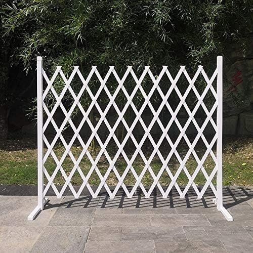 Zaun/Gitterzaun aus Holz/Teleskopzaun aus Holz/Dekoratives Spalier für den Garten/Rasenteiler für Terrassen/Haustierzaun/Absperrtür (75 x 160 cm)