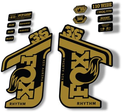 Autocollant de rechange pour fourche Fox 36 2021 Rhythm Series Gold (brillant)