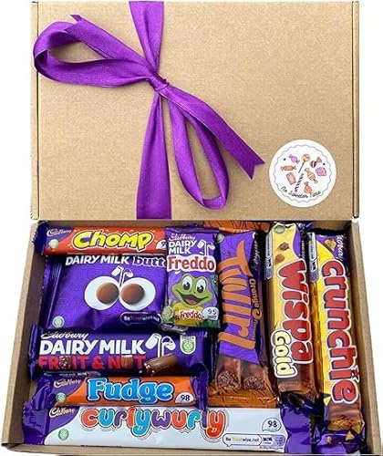 Chocolate Gift Box - Hamper - Present - Happy Birthday - 9 Different Chocolate Bars - Buttons - Twirl - Dairy Milk - Buttons - Crunchie - Wispa Gold - Letterbox Gift - For Him/Her