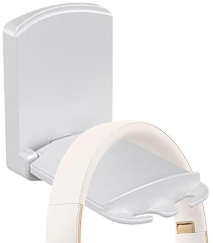 Väggfäste för headset, väggfäste för headset, robust och vikbart headsetstativ, kreativ multifunktionell hörlurshållare med halkfri kudde, för sovrum, s