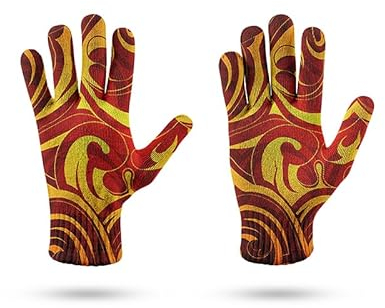 Warme Strickhandschuhe Mit Vollen Fingern Für Erwachsene – Buntes Geometrisches Muster, Verdickte Weiche Handschuhe Mit Offenem Finger Für Radsport, Elastisch Mit Touchscreen, Fingerhandschuhe Z