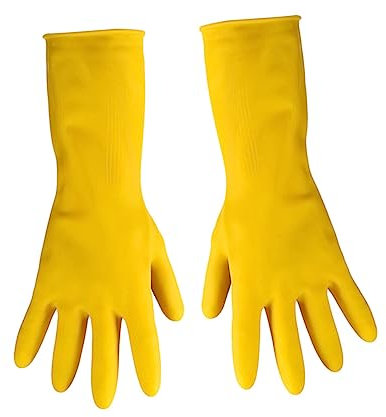 FRCOLOR Latex Gloves for Kitchen and Household Cleaning Dishwashing Gloves One Random Color