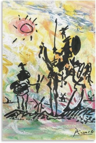 ZZYGGN GMGSW Picasso Don Quijote De Poster Pablo Picasso Leinwand Wandkunst Pablo Picasso Drucke und Malerei für Zuhause Wanddekoration Bild 40x60cmx1 Kein Rahmen
