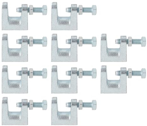 Create idea Lot de 10pcs Colliers de Serrage de Support M8 Adaptés à La Fixation de Tuyaux de Conduites de Ventilation Et de Tuyaux d'arrosage Sur des Supports en Acier