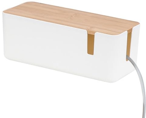 Caja Para Esconder Cables De TV, Caja De Gestión De Cables, Caja Organizadora De Cables, Caja De Cables De Extensión, Caja Ordenada Para Cables, Caja De Almacenamiento Con Tapa De Madera