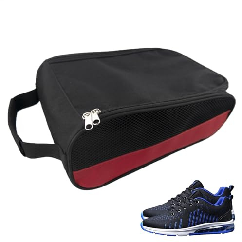 Golfschuhtasche, Schuhtaschen für die Reise Gepolsterte Reise-Schuhtasche | Wasserabweisender, belüfteter Schuhbeutel-Organizer mit Reißverschluss und Tragegriff für Männer und Frauen