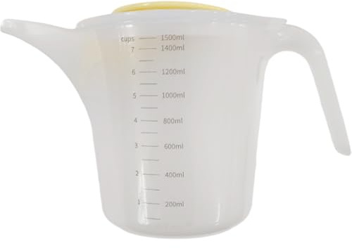 HiyyFloy Pichet À Entonnoir en Plastique, Tasse À Mesurer De Grande Capacité À Bec Long pour Moules De Cuisson, Crêpes, Pâte, Muffins, Gâteaux, Fabrication De Savon, 1 Paquet
