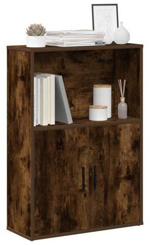 Xichuzi Bücherregal R?uchereiche 60x24x85 cm Holzwerkstoff, Bookshelf, Regalbrett, Book Shelf, Bücher Regal, Deko Regal Wohnzimmer, Standregal - 860413