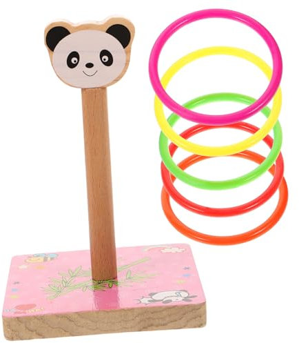 YARNOW 1 Satz Ring-Ring- Ringe Groß Kreiswurfspielzeug Cartoon-wurfspielzeug Ringwurfspiel Spielrequisiten Werfen Wurfring Colorful Holz