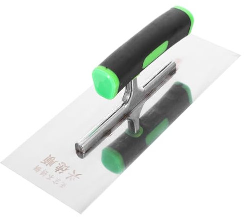 SHINEOFI Espátula De Construcción Paleta De Albañil De Acero Inoxidable Mango Plástico Bicolor, Herramienta De Acabado De Hormigón Resistente Para Bricolaje, 1 Unidad