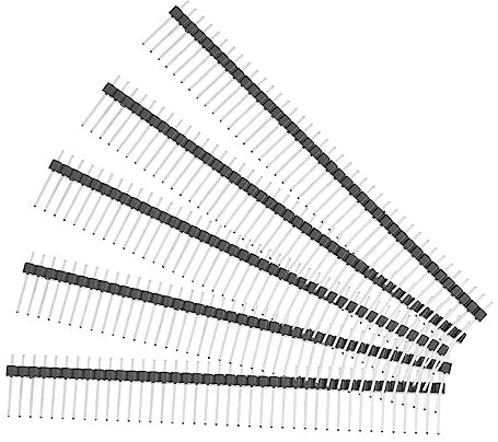 Cabilock 30Stücke Vergoldete Pcb Pin Header Einreihige Männliche Steckverbinder für Leiterplatten Lötfreies Steckbrett Zubehör Korrosionsbeständig Langlebig für Elektronische