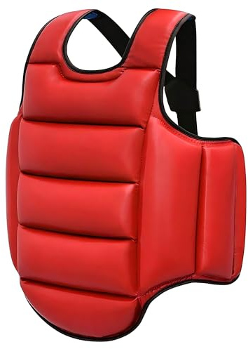 Lengender Plastron de Boxe Protection MMA Taekwondo Karaté Réversible Chest Protector Garde Armour Enfants Gilet Sparring Martiaux