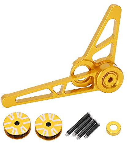 ANKROYU Chaîne de vélo Tendeur haute résistance CNC Aluminium ALLIAGE DÉRIALER SUPPATION compatible avec les vélos pliants de 1 à 6 vitesses (Or)