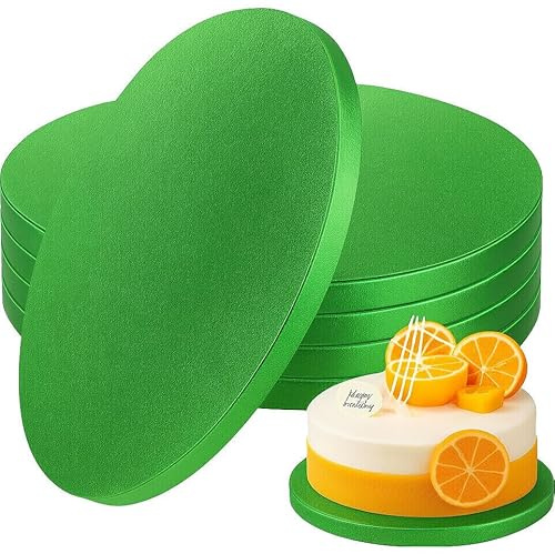 Hilarious Base para tarta de 30 x 30 cm, 1,2 cm grosor, cuadrada, colores, cartón rígido, para repostería, tartas y pasteles (5 UNIDADES) (Verde)