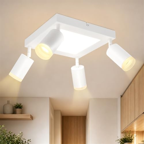 cupgow LED Deckenstrahler 4 Flammig Deckenspots Wohnzimmerlampe