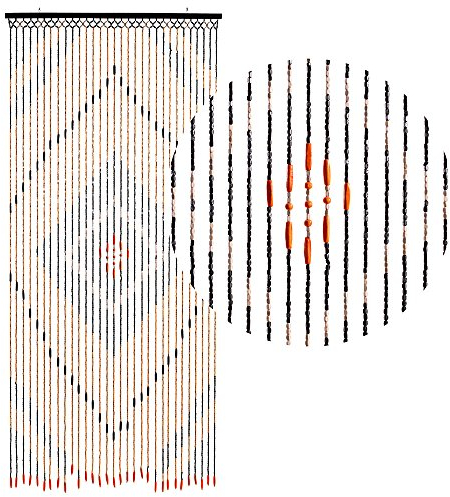 HAB & GUT -DV0151- Türvorhang Holz, BRAUN, 90 x 200 cm Bambus-Look Insektenschutz