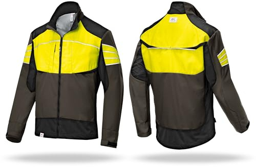 KÜBLER Workwear Forest Ultrashell jacka | Skogsjacka för män med Cordura & Reflex-element | Vindtät skärskyddsjacka för män | Andningsbar skogsjacka | skogskläder | skogsjacka