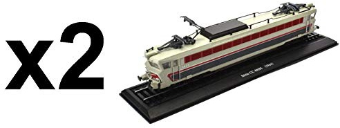 Atlas Lot de 2 Locomotives Electriques SNCF CC 40101 Nez Cassé Ho 1/87 (Réf 7153104) - Résine - Sculpture - 363660031 - Art Déco