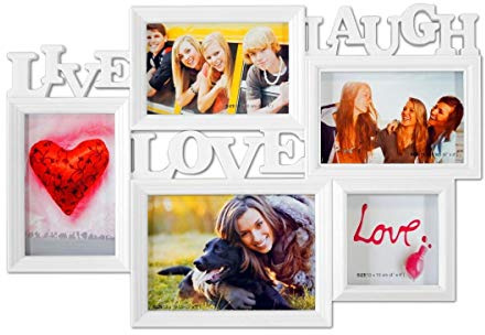 PrimoLiving Bildergalerie LIVE LAUGH LOVE für 5 Fotos weiß