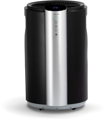 CREATE/Déshumidificateur XL SPIRAL noir/Pièces jusqu’à 90 m², systèmes de sécurité, écran LED, réduit l’humidité ambiante de 80%, élimine jusqu’à 20 L/jour, 380W