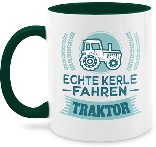 Tasse Tassen 325ml - Traktoren - Echte Kerle fahren Traktor Geschenk für Landwirte I Bauern Geschenk - 325 ml - Dunkelgrün - führerschein geschenke landwirt trecker kaffeetasse mit landwirtschaft